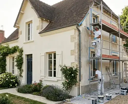Travaux extérieurs et aménagement des abords d'une maison