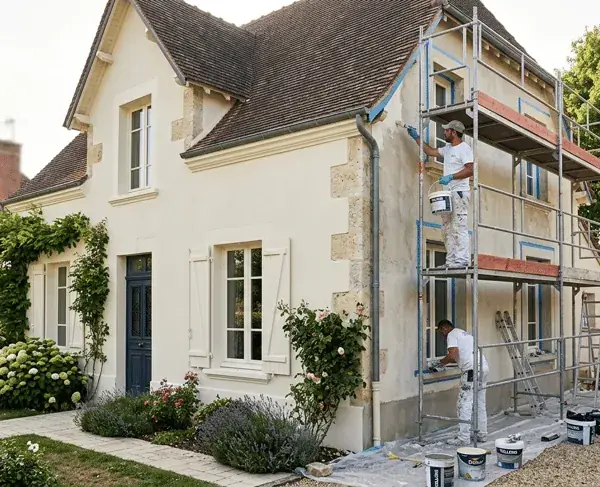 Travaux extérieurs et aménagement des abords d'une maison